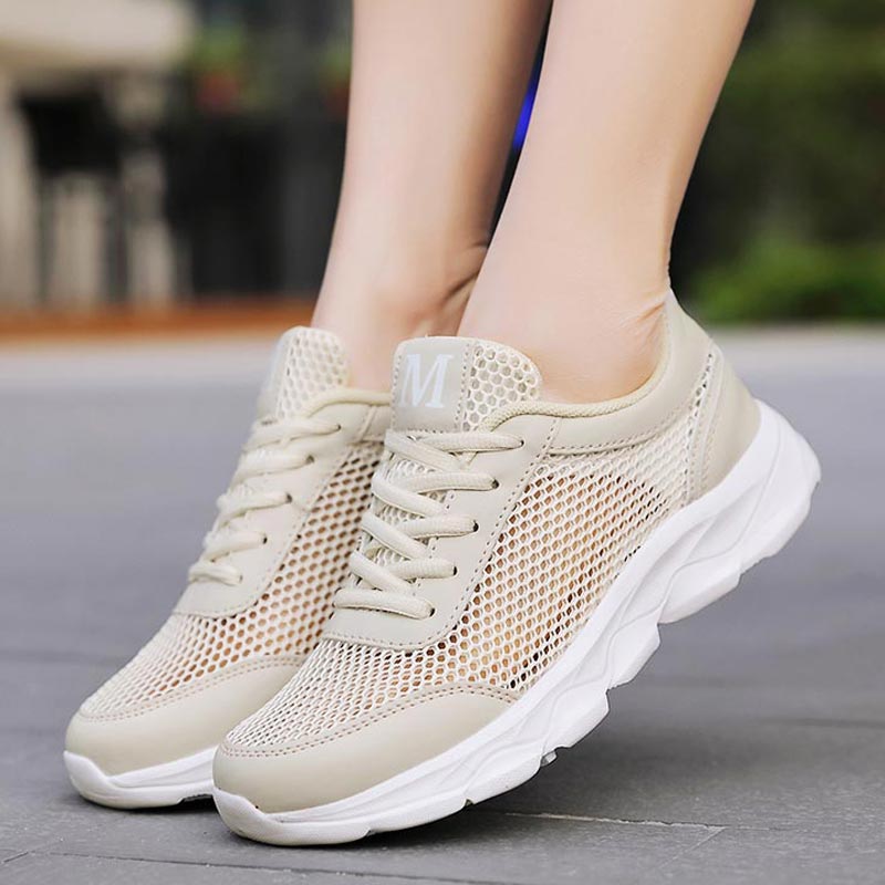 Japanese Minimalist Lifestyle Name - Summer Breathable Sneakers Women Mesh Women's
