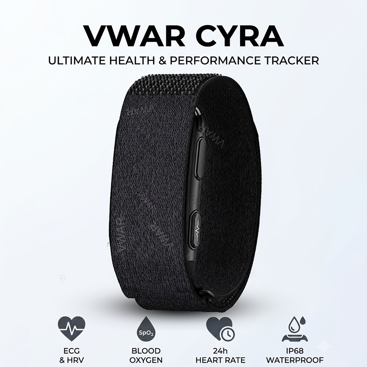 Japanese Lifestyle Called - VWAR CYRA Screenless Fitness Tracker ECG+HRV