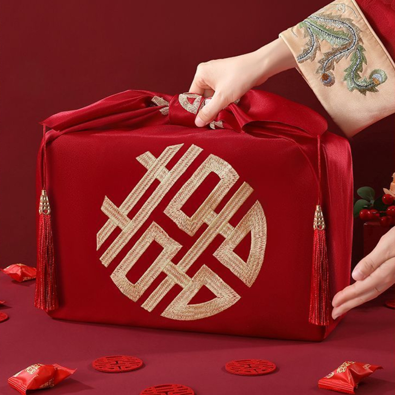 Chinese Style Red Handkerchief - Furoshiki Wrap Cloth recension och pris