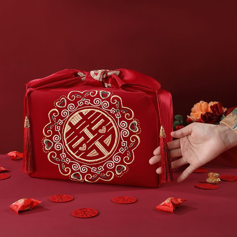 Chinese Style Red Handkerchief - Furoshiki Wrap Cloth recension och pris