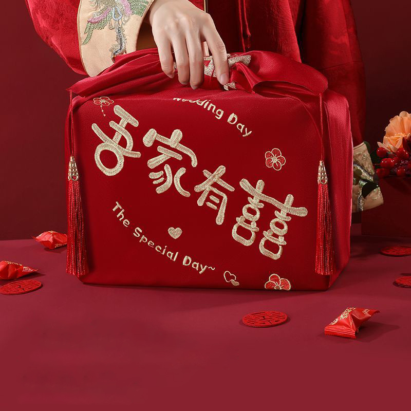 Chinese Style Red Handkerchief - Furoshiki Wrap Cloth recension och pris