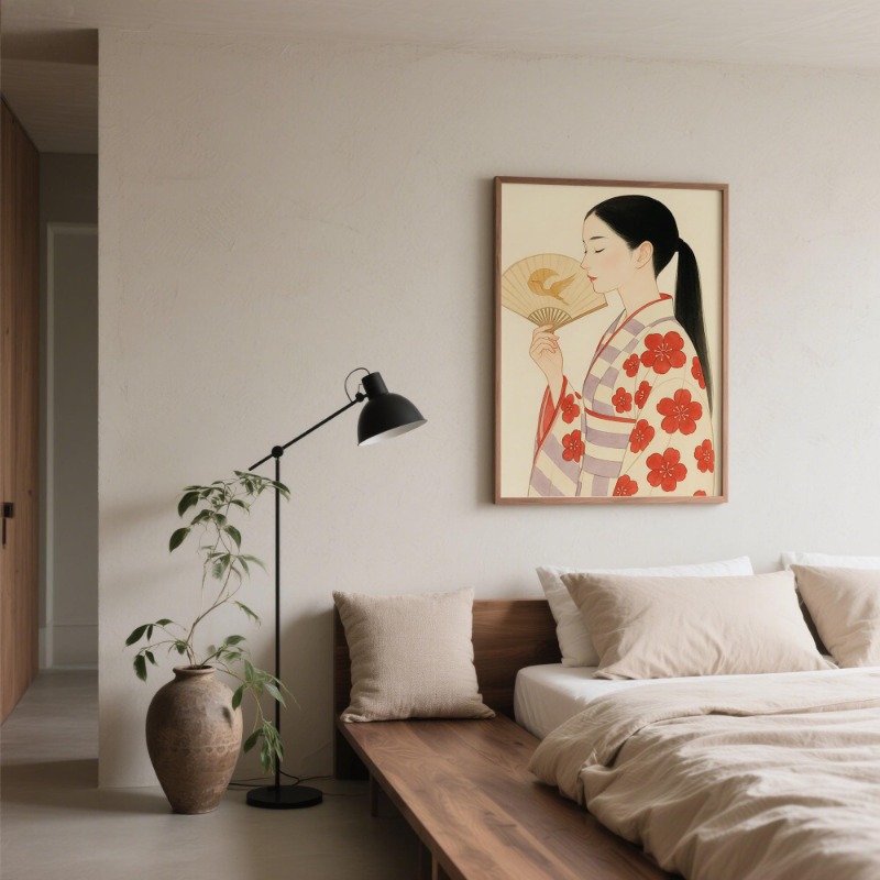 Mount Fuji & Crane Japanese Wa - Japanese Lifestyle Home recension och pris
