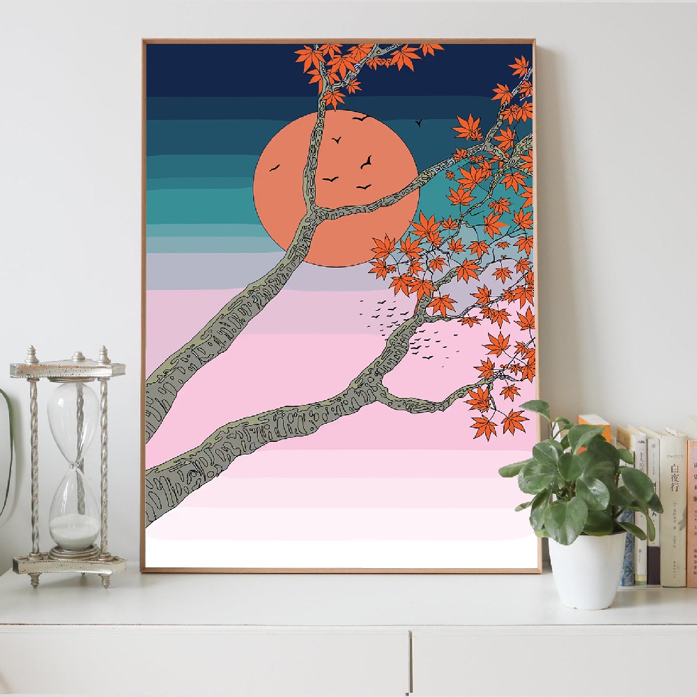 Japanese Style Mountain Landsc - Japanese Lifestyle Home recension och pris